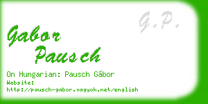 gabor pausch business card